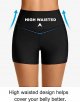 Women's Swim Shorts High Waist Swimsuit Bottoms Wide Waist Swimsuit