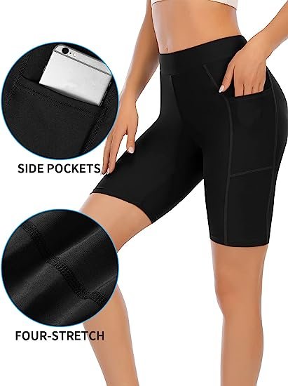 Long Swim Shorts for Women Swim Capris UPF50+ Sport Board Shorts